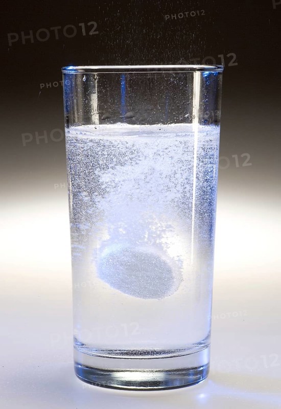 Alka Seltzer Tablet Effervescing in Water
