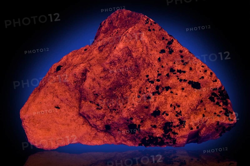 Calcite Fluorescing in Ultra Violet Light