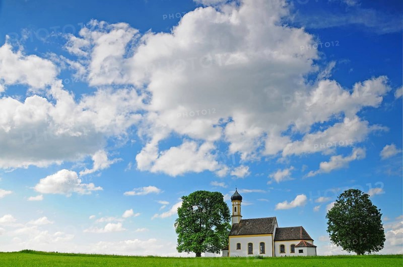 Baroque chapel in Raisting am Lake Ammer