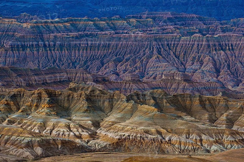 Eroded mud landscape in the kingdom of Guge