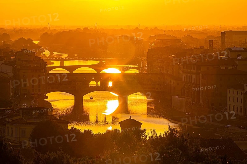 Sunset over the Ponte Vecchio