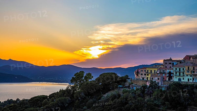 Evening mood over Capoliveri and the Golfo Stella