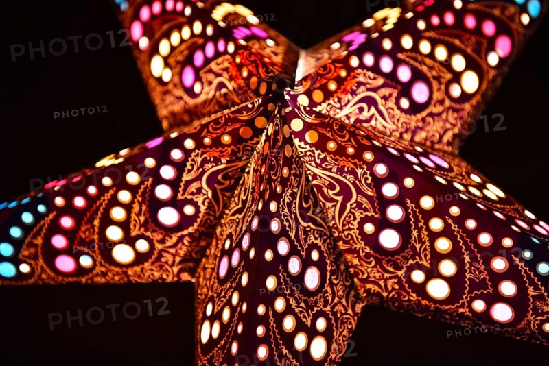 Christmas with illuminated poinsettia