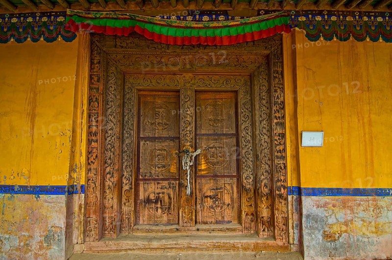 Entrance to an old temple in the kingdom of Guge
