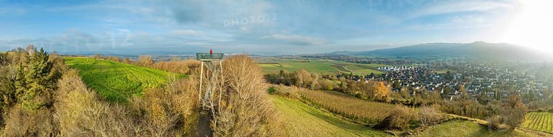 Lookout tower with view of western Lake Constance
