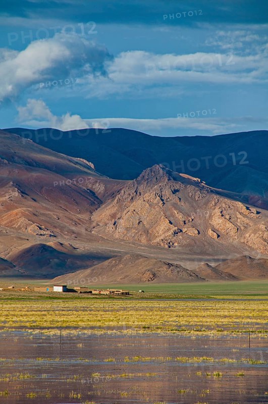 Beautiful mountain lake along the road from Ali and Gerze