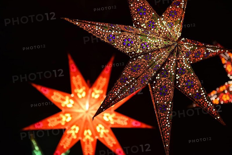 Christmas with illuminated poinsettia