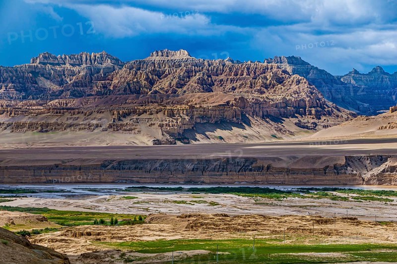 Overlook over the fertile valley of the kingdom of Guge