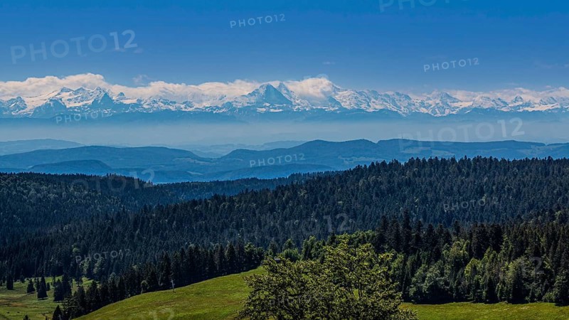 Panoramic view of the north face of the Eiger in Switzerland