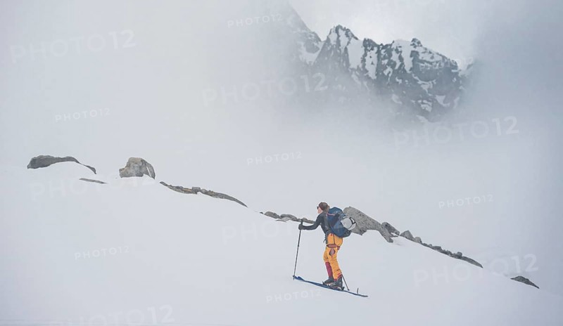 Ski tourers in winter