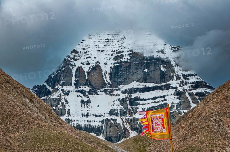 Monk before Mount Kailash