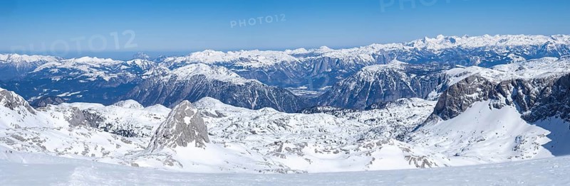 Blue sky over winter landscape