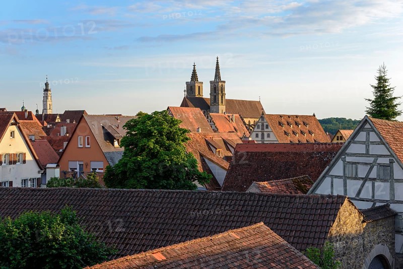 Town view with town hall tower