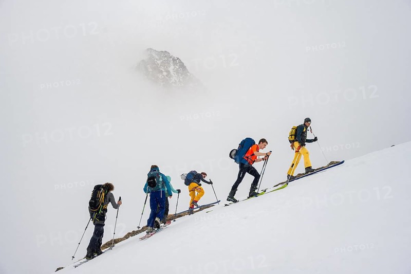 Ski tourers in winter
