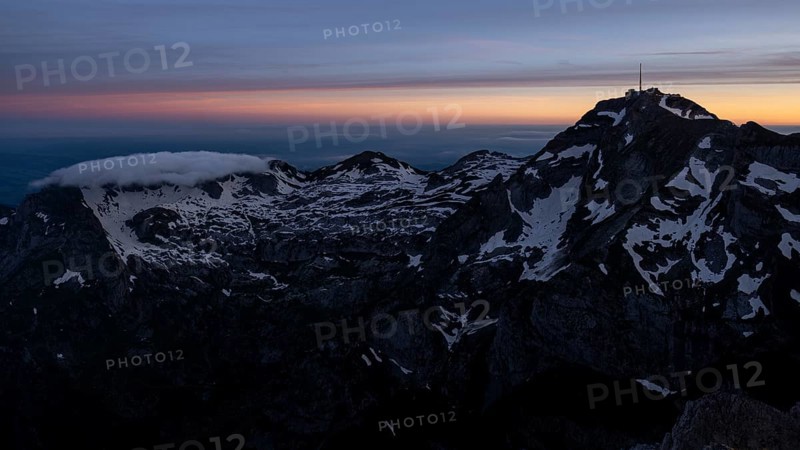 Blue hour over Saentis summit