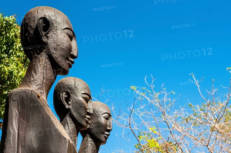 Local wooden art statues in the Ankarafantsika National Park