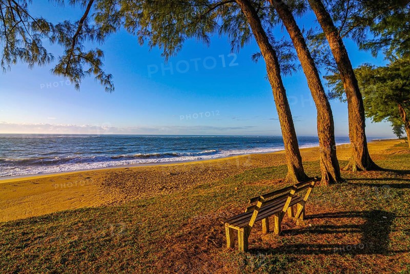 Long sandy beach in Manakara on the east coast of Madagascar