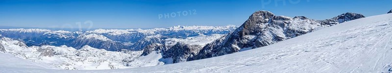 Blue sky over winter landscape