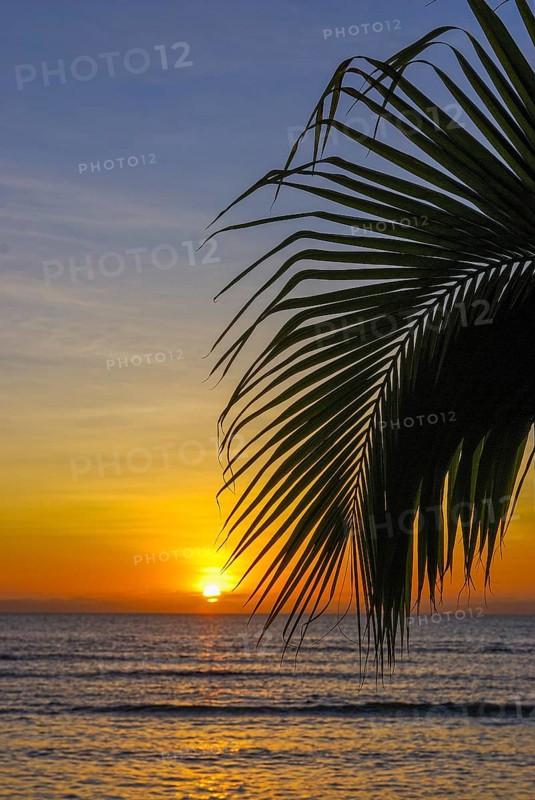 Sunset on the Coastline of the Island Ile Sainte Marie
