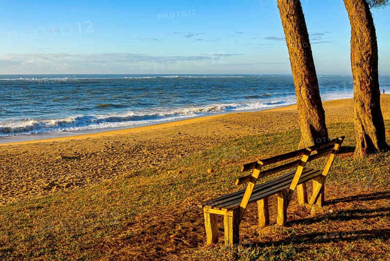 Long sandy beach in Manakara on the east coast of Madagascar