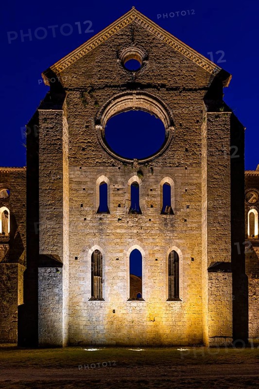 The ruins of the church of San Galgano Abbey
