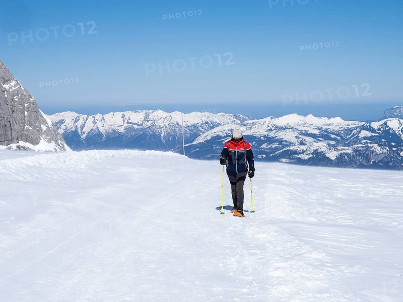 Blue sky over winter landscape
