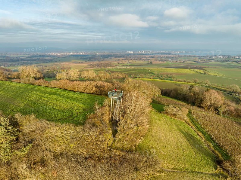 Lookout tower with view of western Lake Constance