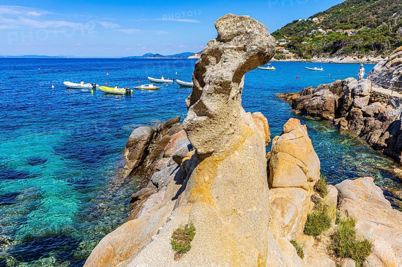 Bizarre rock formation in the bay off Sant Andrea