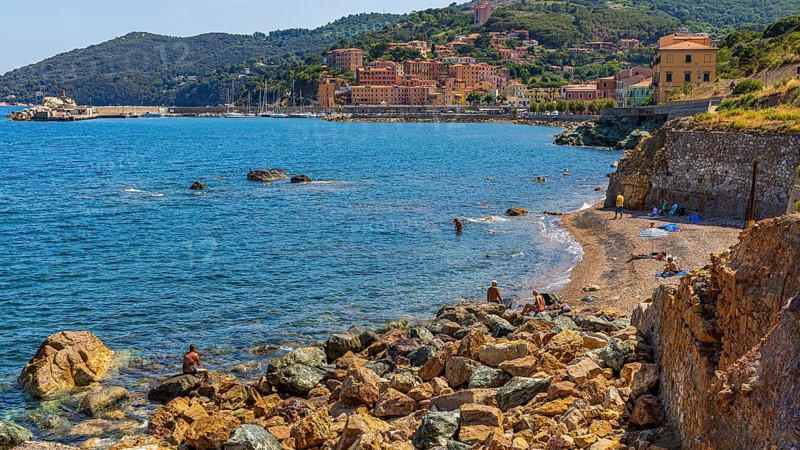 Small rocky bathing beach near Rio Marina