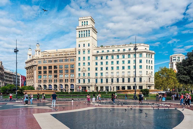 Plaza de Catalunya in Barcelona