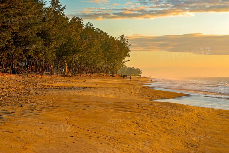 Long sandy beach in Manakara on the east coast of Madagascar