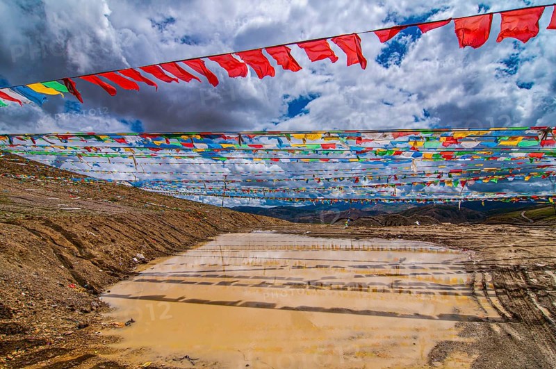 Prayer flags along the friendship highway