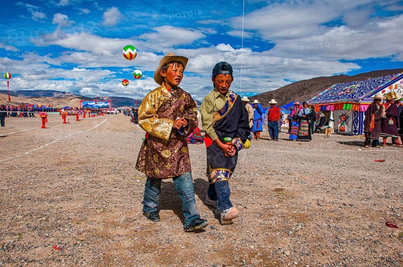 Traditional festival of the tribes in Gerze Western Tibet