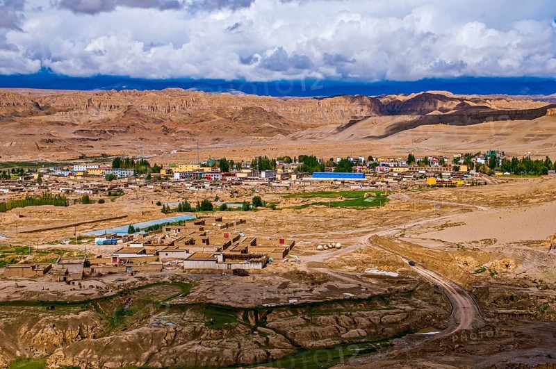 Overlook over the fertile valley of the kingdom of Guge