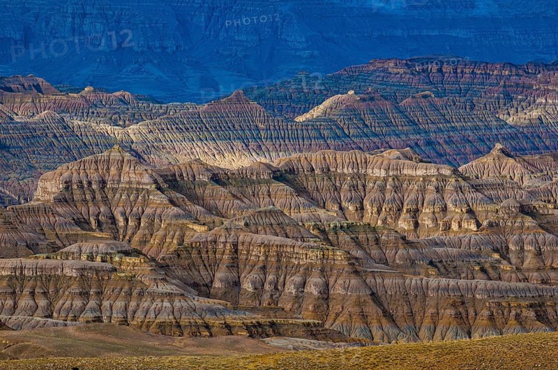 Eroded mud landscape in the kingdom of Guge