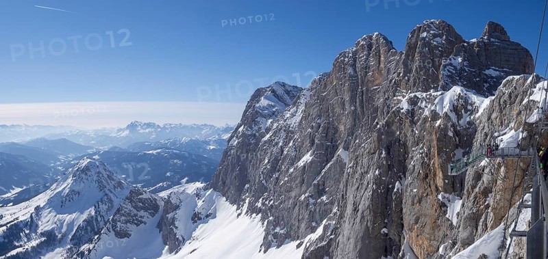 Blue sky over winter landscape