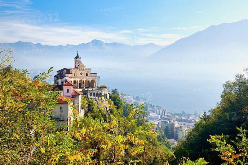 Pilgrimage Church of Madonna del Sasso on Lake Maggiore