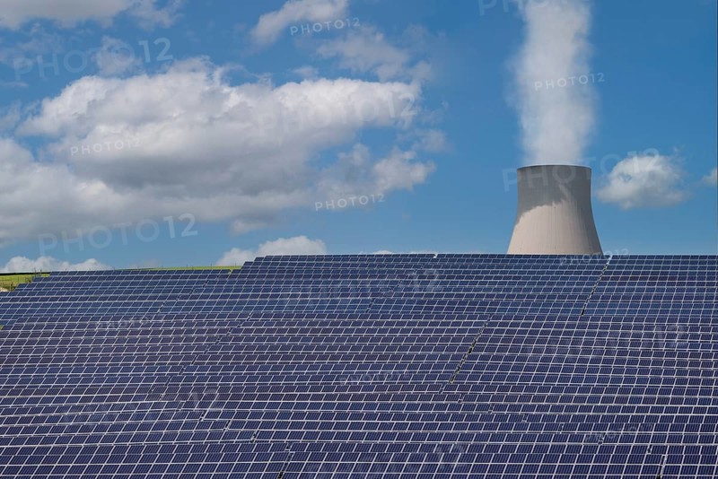 Solar plant with nuclear power station. Binsham