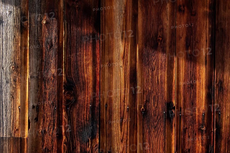 Wooden wall at a hut