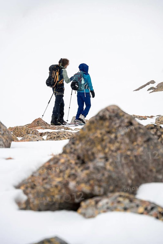 Ski tourers in winter