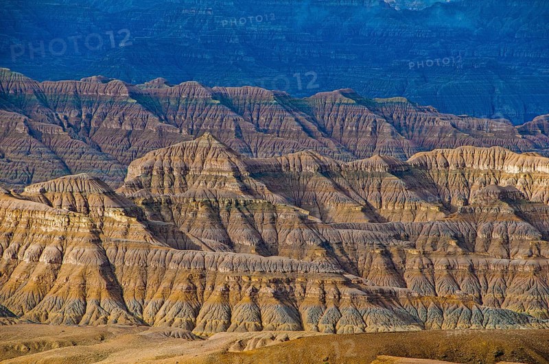 Eroded mud landscape in the kingdom of Guge