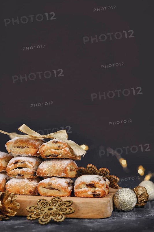 Small German Stollen cake pieces