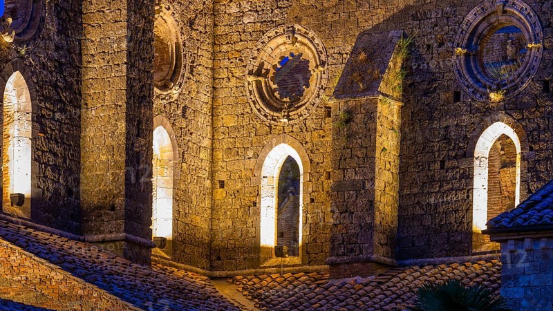 The ruins of the church of San Galgano Abbey