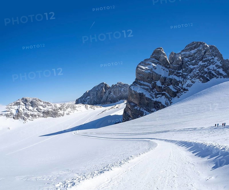 Blue sky over winter landscape