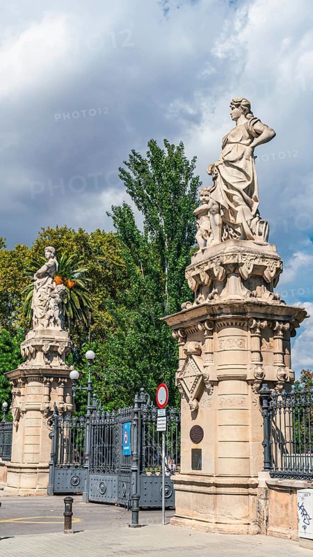 Gate to Ciutadella Park and Barcelona ZOO