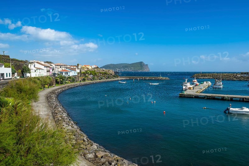 Overlook over the harbour of Sao Mateus de Calheta