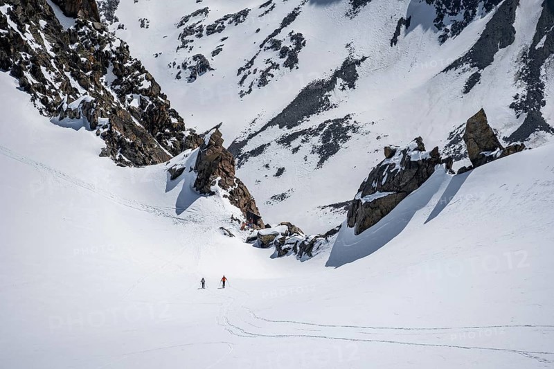 Ski tourers at the Turmscharte