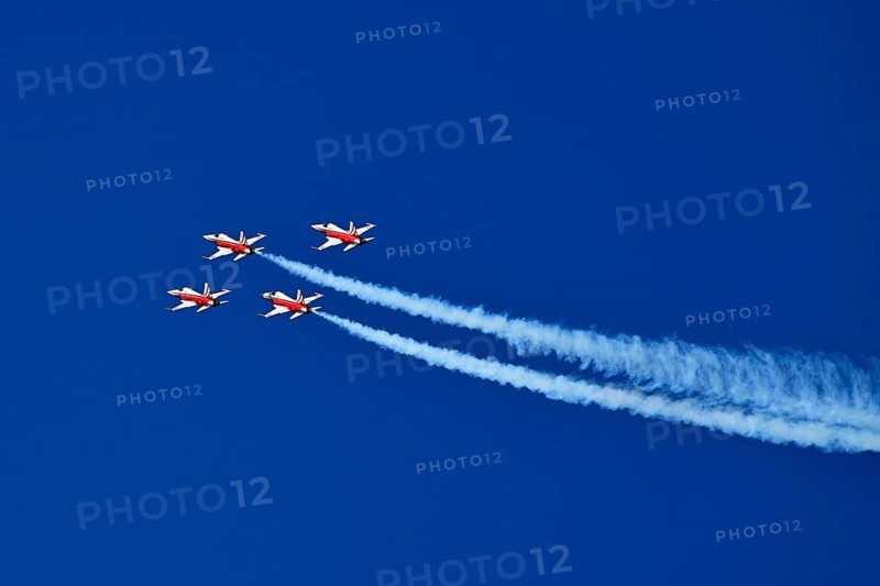 Formation flight of the Patrouille Suisse with the Northrop F-5E Tiger II