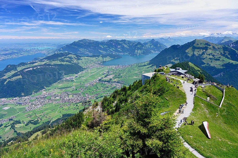 View of the mountain station of the Stanserhorn
