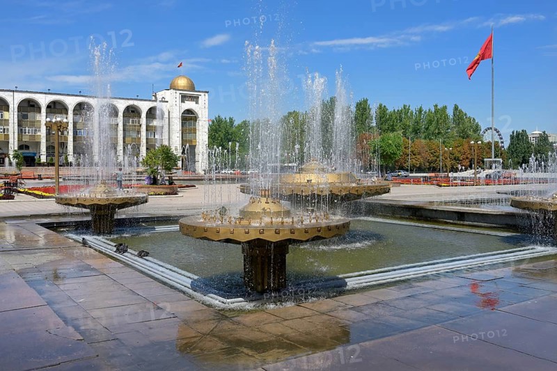 Fountain on the Ala-Too square